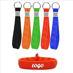 Stress Reliever Keychain Silicone Bracelet